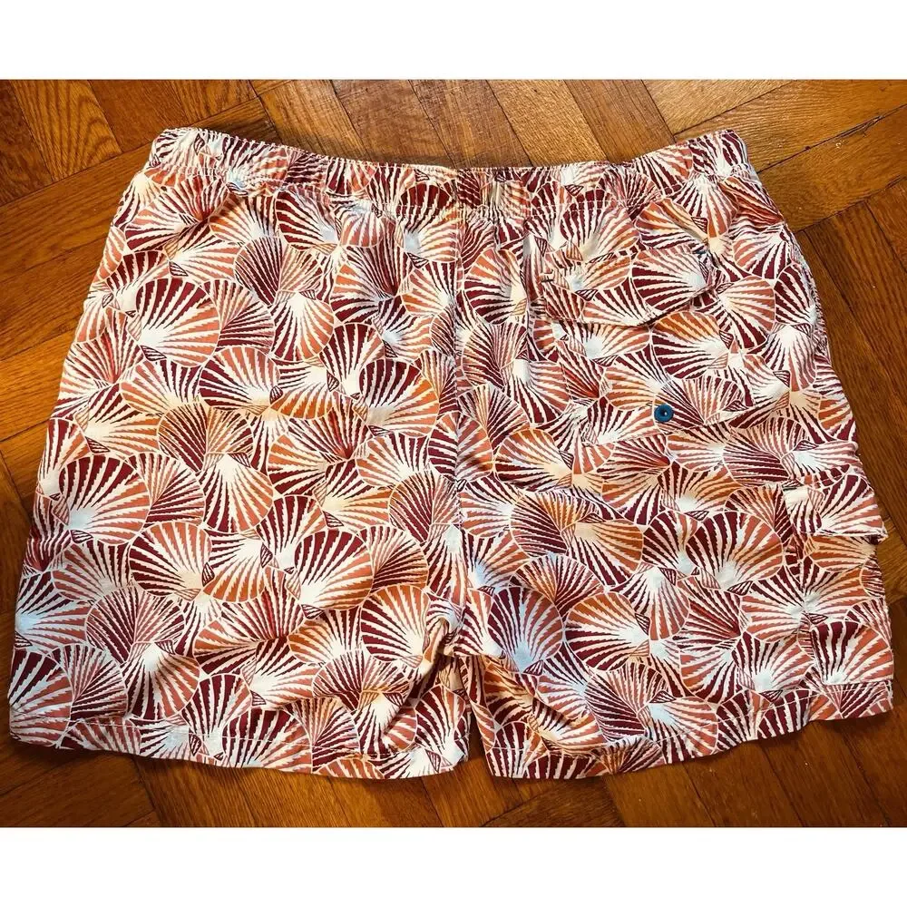 Tommy Bahama Swim Trunks Shorts All Over Sea Shells XL Mesh Lined Nylon Relax